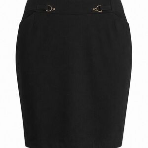 Worthington Black Pencil Skirt Size 14 Lined Stretch Career Office Skirt